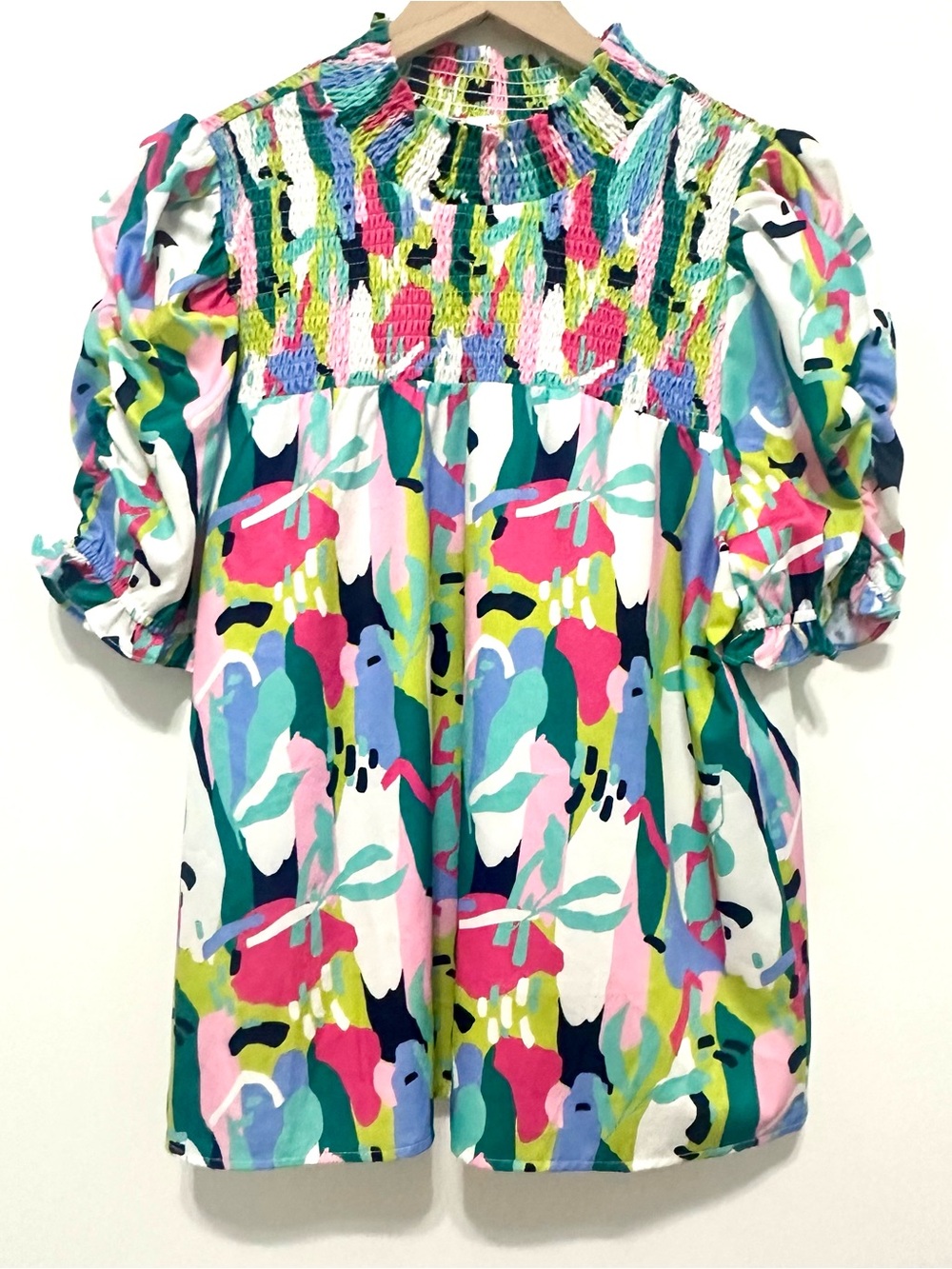 NWOT | THML | Smocked Floral Print' Top